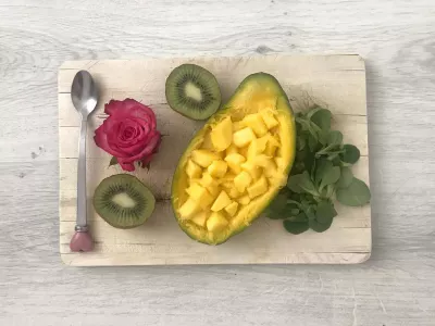 Veganų Sporto Pusryčiai - Nėra Kiaušinių! : Šviesos pusryčiai vaisių mišinys