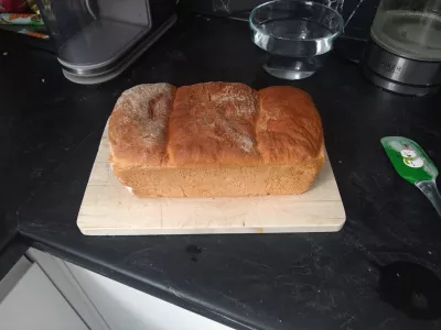 Fluffy Coco Bread Recipe - Vegan Tahitian Specialty : Coco bread out of the mold