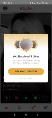Hacks, Hints and Tricks for Your Tinder Profile That Might Actually Get You a Date : Getting 3 new likes on Tinder when connecting to the app
